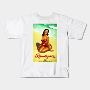 Vintage Travel Poster England Ramsgate Kids T-Shirt